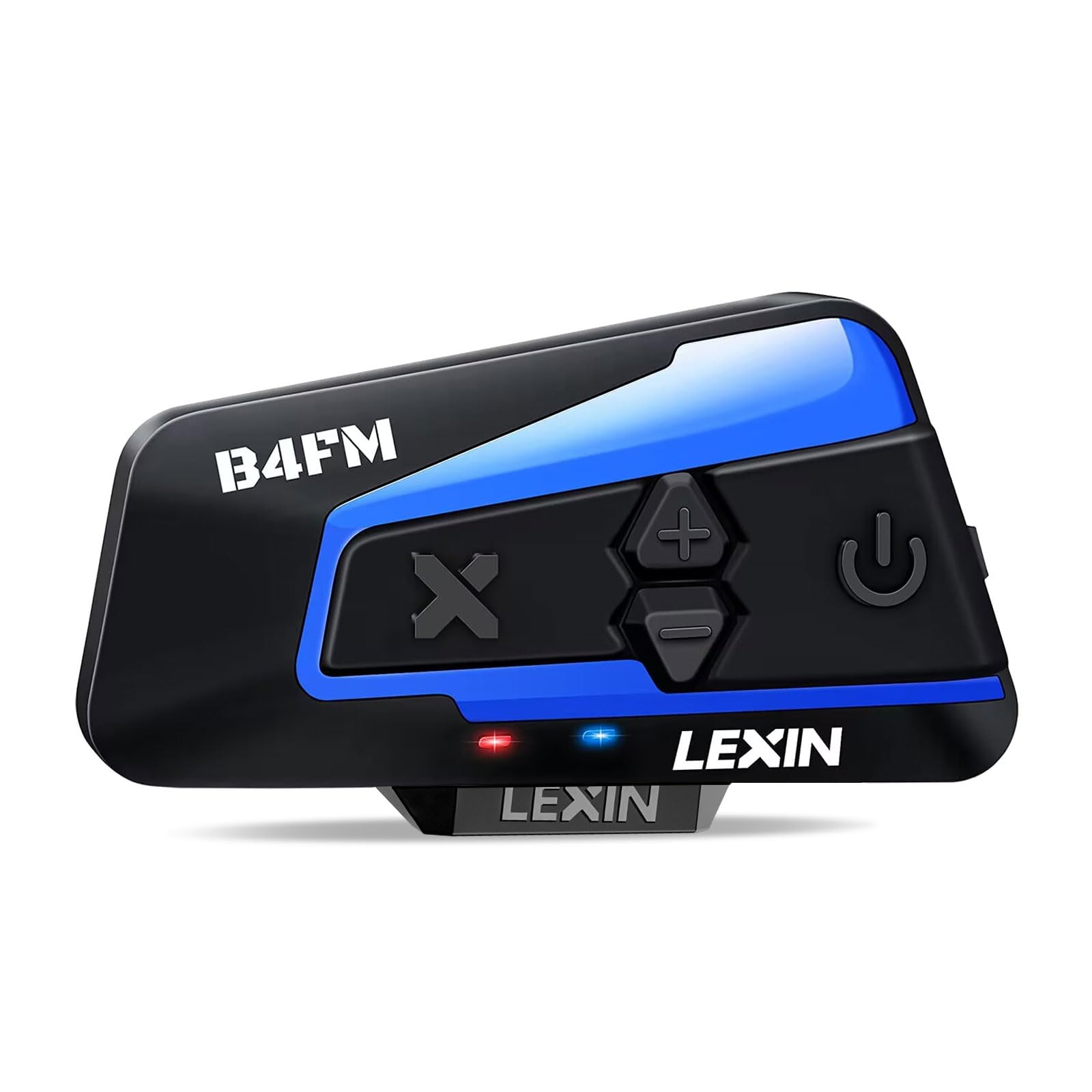 LEXIN B4FM Motorcycle Bluetooth Intercom, 10-Rider Group Intercom System with Music Sharing, IP67 Waterproof Motorbike Helmet Headset, DSP Noise Cancellation, FM Radio, Universal Pairing, 1 Pack