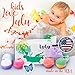 Bath Bombs Gift Set, Mother’s Day Gifts 18 Family Spa Vegan Lush Fizzies with Natural Essential Oils,3 Flower Pental Bags,Moisturize Dry Skin,Add to Bubble Bath,Basket,Bath Beads,Bath Pearls & Flakes