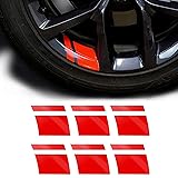 Slykew 6 PCS Car Wheel Rim Decal for 18In to 21In