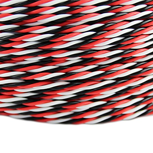 OliYin 32 feet DIY FUTABA Color 22# 22AWG 60 Cores Servo Extension Cable Twisted Wire for RC Model