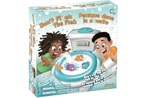 Game Don’t Flush The Fish – Bilingual Family Game for Kids – Funny Toilet-Themed Balancing Game with Fish & Toilet Paper – Ag
