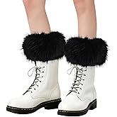 XEPST Faux Fur Leg Warmers Boot Cuffs Furry Wrist Cuffs Warmer for Women, Short Furry Fuzzy Leg Cuffs for Costume Cosplay
