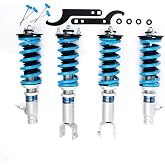 FAPO PS+ Coilover for Honda Civic 1988-2000, for Honda Del Sol 1993-1997 | for Honda CR-X 88-91, for Acura Integra 90-01, 16 Level Damper Adjustable Height Mono-Tube Suspension Lowering Kits