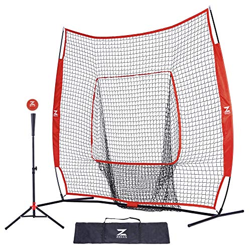 ZELUS 7x7ft Baseball Softball Practice Net Portable Baseball Net with