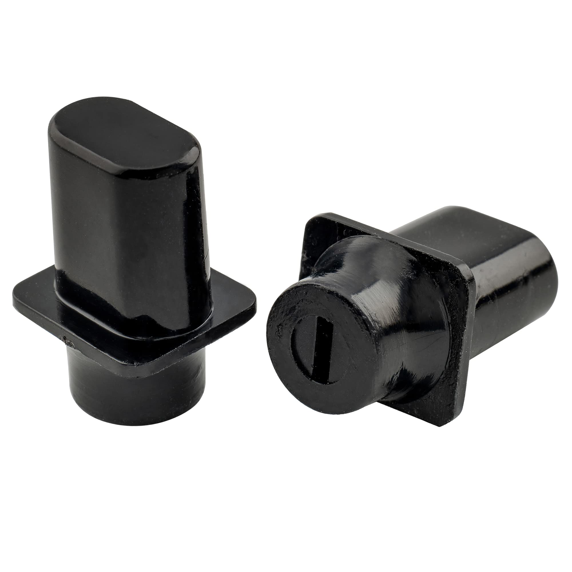 Musiclily Pro Metric Tele Top Hat Switch Tips Knobs Switch Caps for Import Squier Tele Style Electric Guitar, Black (Set of 2)