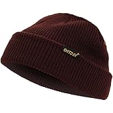 KNITDAY Fisherman Beanie Trawler Sailor Skullcap Knit Short Hat Unisex