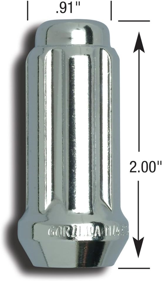 Gorilla Automotive 26145HT Small Diameter Duplex Acorn Chrome 8 Lug Kit (14mm x 1.50 Thread Size) - Pack of 32: Automotive