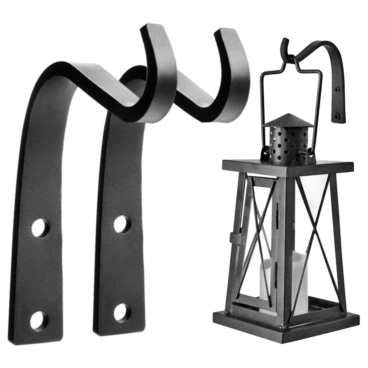 APBFH 3Inch Outdoor Decorative Metal Wall Hanging Lantern Plant Hooks