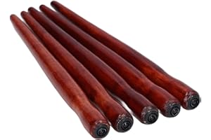 Fayelume 5PCS Dip Pen Nib Holder, 150mm/5.91in Sandalwood Mahogany Color Calligraphy Nibs Holder for Writing and Drawing