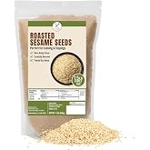 Roasted Sesame Seeds 1.5lb (24 oz), Fresh & Aromatic Toasted Sesame Seeds, Resealable Zipper Pouch