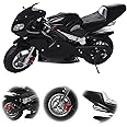 Rodiuiu 50CC Dirt Bike, Gas Dirt Bike, Dirt Bike for Kids, Pocket Bike with 1.25L Tank, 2-Stroke Kids Dirt Bike with Dual Headlights Brakes & Rubber Handlebar, Toy Motorcycle Pit Bike Ages 8-14