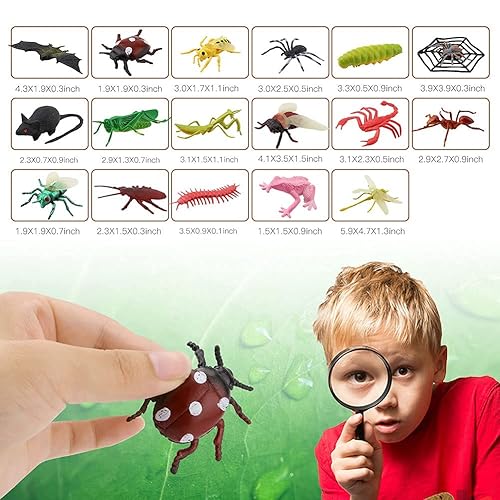 OOTSR 51Pcs Plastic Insects Bugs Toys Realistic Insects and Bugs - Main Image