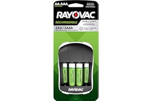 Rayovac AA & AAA Rechargeable Batteries with Battery Charger (2 AA & 2 AAA Rechargeable Batteries with Charger)