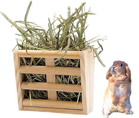 Amazon Com Hay Feeder Manger Wooden Hay Rack For Rabbit Feeder