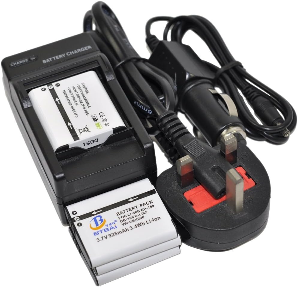 4x D-Li92 Battery+Charger D-BC92 DBC92 For DLi92 D-L192 DL192 Optio I10 I-10 RX18 RZ10 RZ-10 RZ18 WG-1 WG1 WG-2 WG2 WG10 WG-10 WG20 WG-20 WG-3 WG3 WG-3 WG30 WG-30 30W WG4 WG-4 WG5 WG-5 X70 X-70