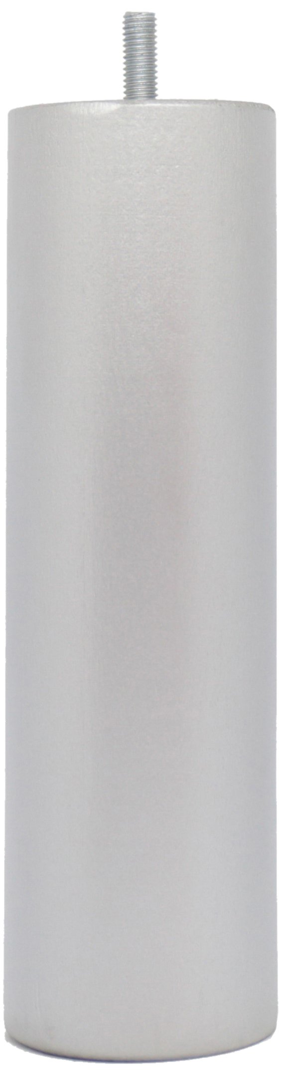 La Fabrique de Pieds – Set of 4 Wooden Bed Legs, Cylinder, Wood, Laqué Alu, 20 x 6 x 6 cm