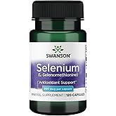Swanson Semsc Selenium 200 mcg, Antioxidant, 120 Capsules | A Powerful Antioxidant that Protects against Free Radicals and Oxidative Stress, a Trace Element Essential for the Body