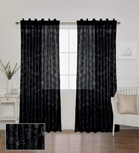 Buy Natufab Sheer Curtain Burnout Printed Modern Curtain Interior