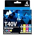 T40V Ink Cartridges with Chip-60ml/50ml（T40V120 T40V220 T40V320 T40V420） Ultrachrome XD2 Compatible for T40W Ink SureColor T5170 T5170M T3170M T3170 T2170 SC-T2170 T5170 T3170 Printer(BCMY, 4Pack)