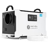 Moiswell 155 Pints Commercial Dehumidifier with Pump for Crawl Space | Energy Star Certified dehumidifier with Drain Hose, Industry Water Damage Restoration for up to 6,000 sq ft Basements