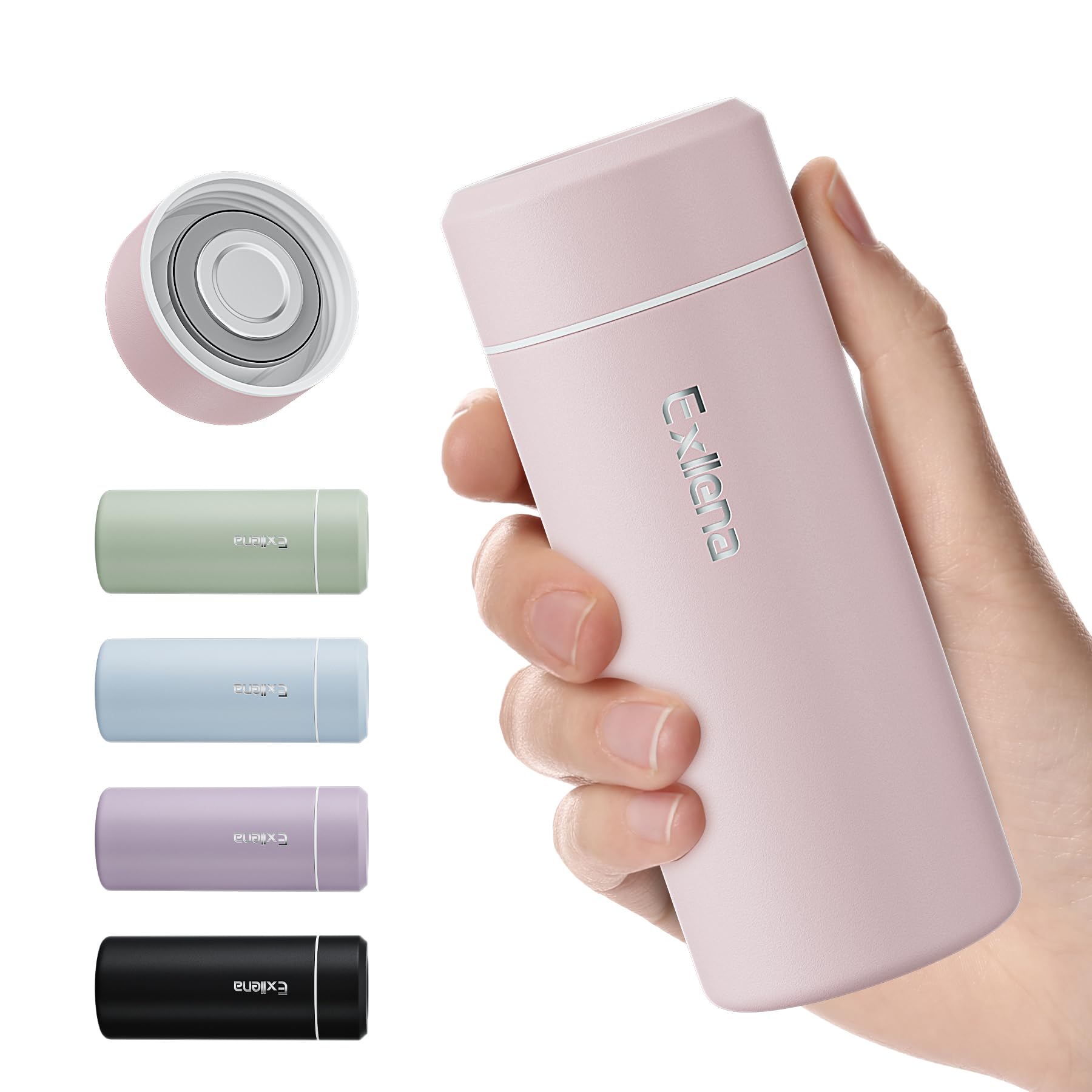 Photo 1 of ?Upgraded?Exllena Small Insulated Water Bottle 8 oz/250ml– Mini Insulated Water Bottle for Hot & Cold Drinks, Perfect Small Water Bottle for Travel, Purse...(Pink)