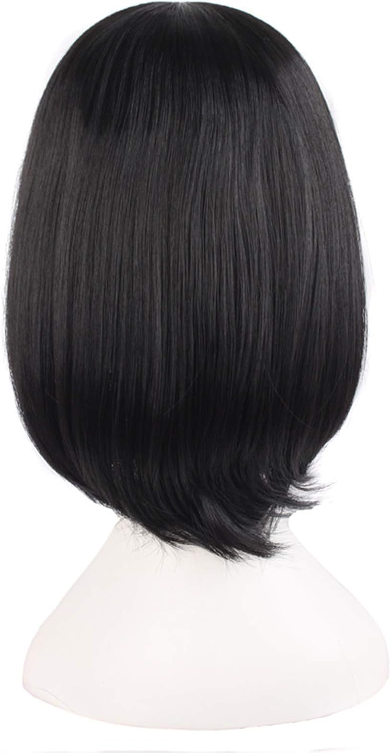 MapofBeauty 14"/35cm Female Models Medium Length Black Straight Hair Cosplay Wigs, 14 Inch (Pack of 1) - Image 5