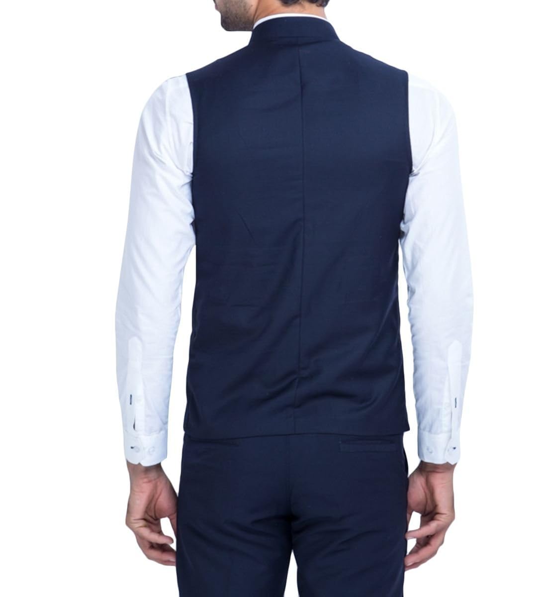mr button's men's slim fit nehru jacket