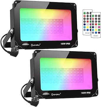 Onforu 100W Foco RGB Led (2 Pack), Foco Colores con Control Remoto ...