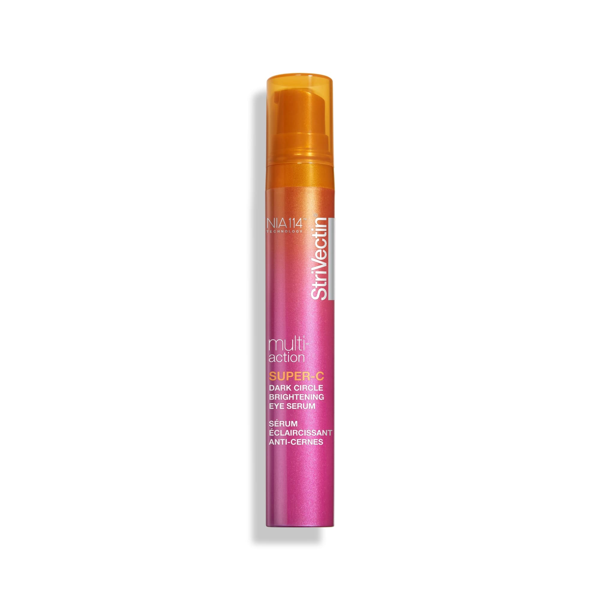StriVectin Super C Brightening Eye Serum (0.5 Oz, 15ml)| Reduces Dark Circles, Retinol Brightening & Correcting Vitamin C Face Serum with Acerola Cherry Extract, Deeply Moisturising & Tightening
