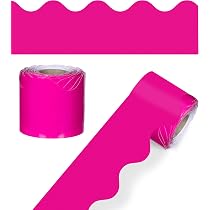 Bordas do quadro de avisos rosa choque Carson Dellosa, 90 metros ...