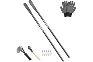 YUNNIEHOM 2 PCS Tire Bars for Semi Tires, Tire Iron Tools for Changing Tubeless Tires with Tire Repair Tool, Heavy Duty Tire Spoons for Trucks/Cars/Tractors