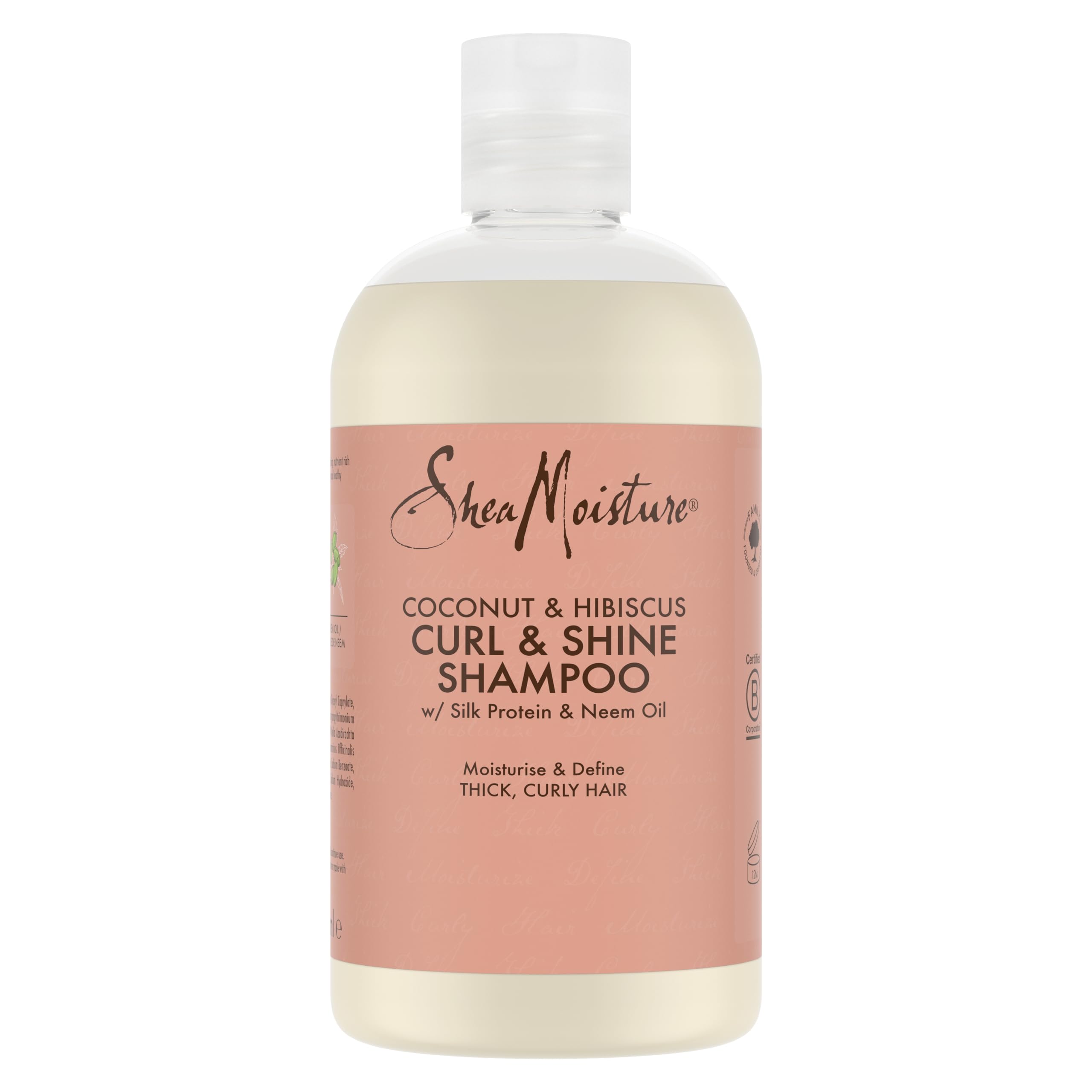 Shea Moisture Coconut & Hibiscus sulphate free shampoo Curl & Shine Shampoo for thick, curly hair, 384ml