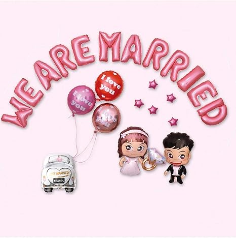 Ggrtt Palloncino 24pcs Palloncini Per Matrimonio E Fidanzamento Figura Del Fumetto Lettera Palloncino In Alluminio Decorazioni Per Feste Nuziali Adulto Amazon It Casa E Cucina
