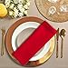 Utopia Kitchen Red Cloth Napkins [12 Pack, 18x18 Inch] Absorbent Cotton Blend Washable and Reusable for Dinner, Restaurant, Lunch, Wedding and Hotel