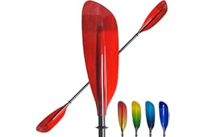 WONITAGO Kayak Paddles Carbon Fiber Shaft with Gradient Fiberglass Blades, Floating Adjustable Kayaking Oars, 3-Piece, 230-240 cm/90-94 inches