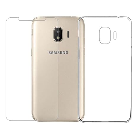 LJSM Hülle für Samsung Galaxy Grand Prime Pro 2018 / Samsung Galaxy J2 Pro 2018 Transparent + Panzerglas Displayschutzfolie -