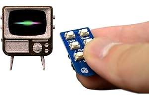 TINYCIRCUITS TinyTV DIY Kit – Build Your Own Palm-Sized Mini TV (3D-Printed, MicroSD Video Playback, Remote, No Soldering)