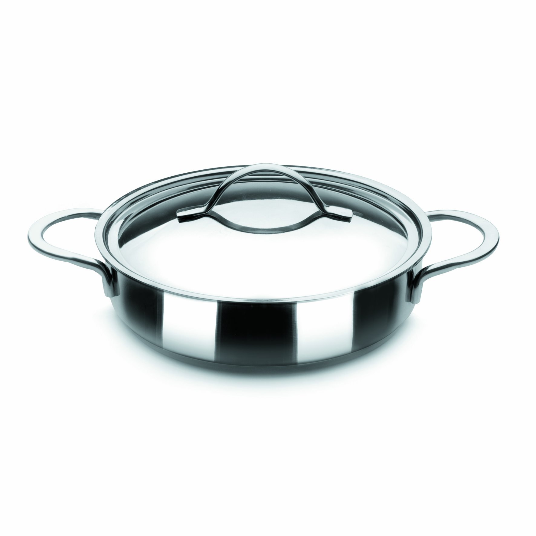 IBILI Noah Pan with Lid, 22 cm, 18/10 Stainless Steel, Suitable for Induction Hobs