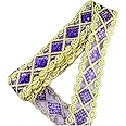 levylisa 10 Yards Beaded Lace Trim Sequins Lace Mesh Trim Lace Ribbon Applique Sewing Craft Supplies (Deep Purple)