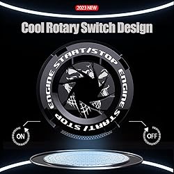 Tybasthe Rotary Push Start Button Cover, Skull Car