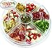 Jumbl Appetizer Serving Tray with Lids | 4 Revolving Duel Cups-on-Ice