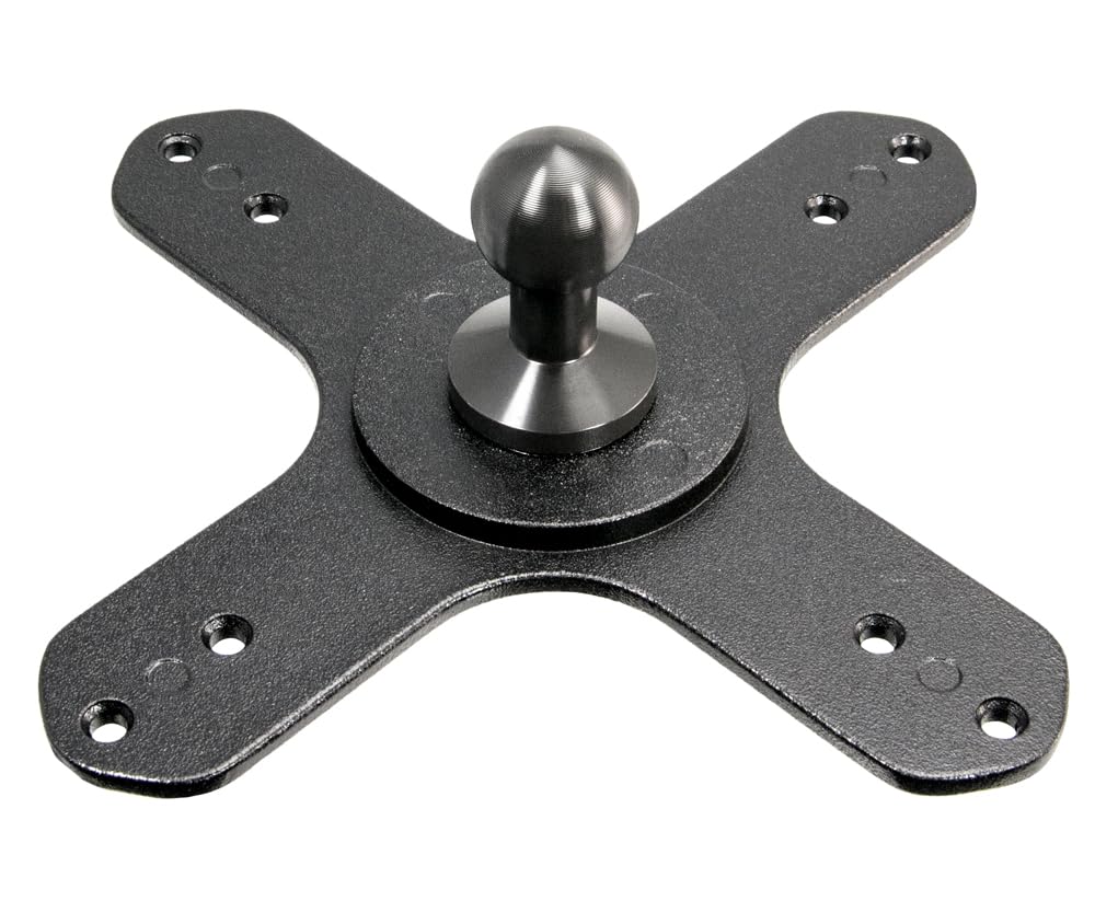 Photo 1 of ARKON Mounts VESA 75 / VESA 100 to 20mm Ball Mount Bracket Adapter | Industrial-Strength Construction | VESA-Compatible Devices | Durable 20mm Ball End | for TVs, Monitors, and Displays | AP20MMVESA
