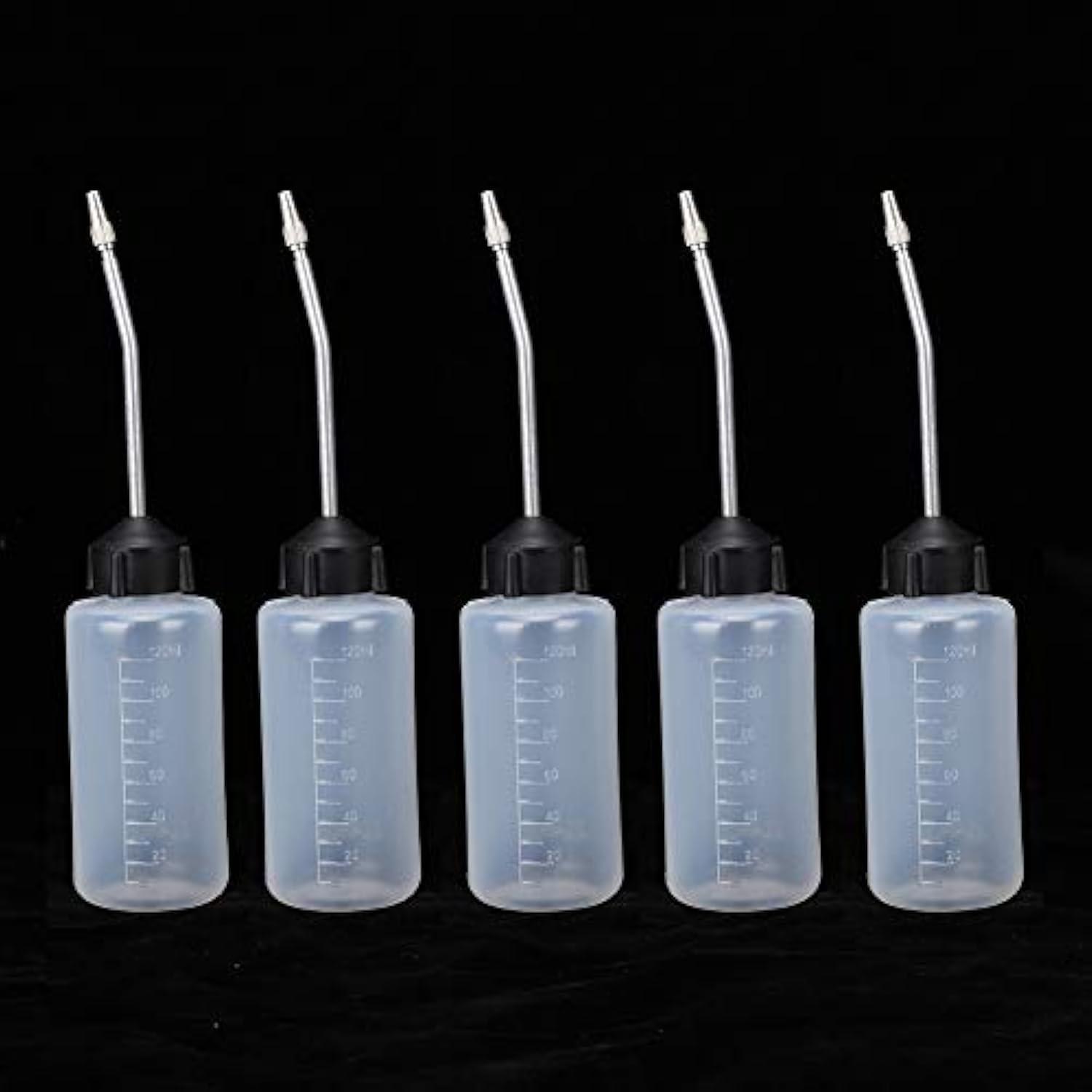 Fdit 5Pcs Sewing Machine Oiler 120ML Oil Dispenser Long Tip Oil Bottle with Long Angled Spout for DIY Craft