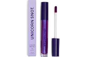 UNICORN SNOT Liquid Metal Lip Paint - Metallic Lip Gloss for Halloween Costume Makeup - Liquid Lipstick w/Intense Pigment Lip Color & Metallic Shimmer - Cruelty-Free Lip Makeup, Atomic Purple (Boom)