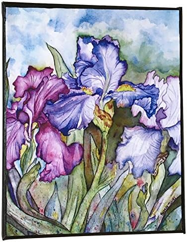 Purple Irises Watercolor Painting Iris Flower Wall Art Print 8x10 Signed Floral Artwork From Artist