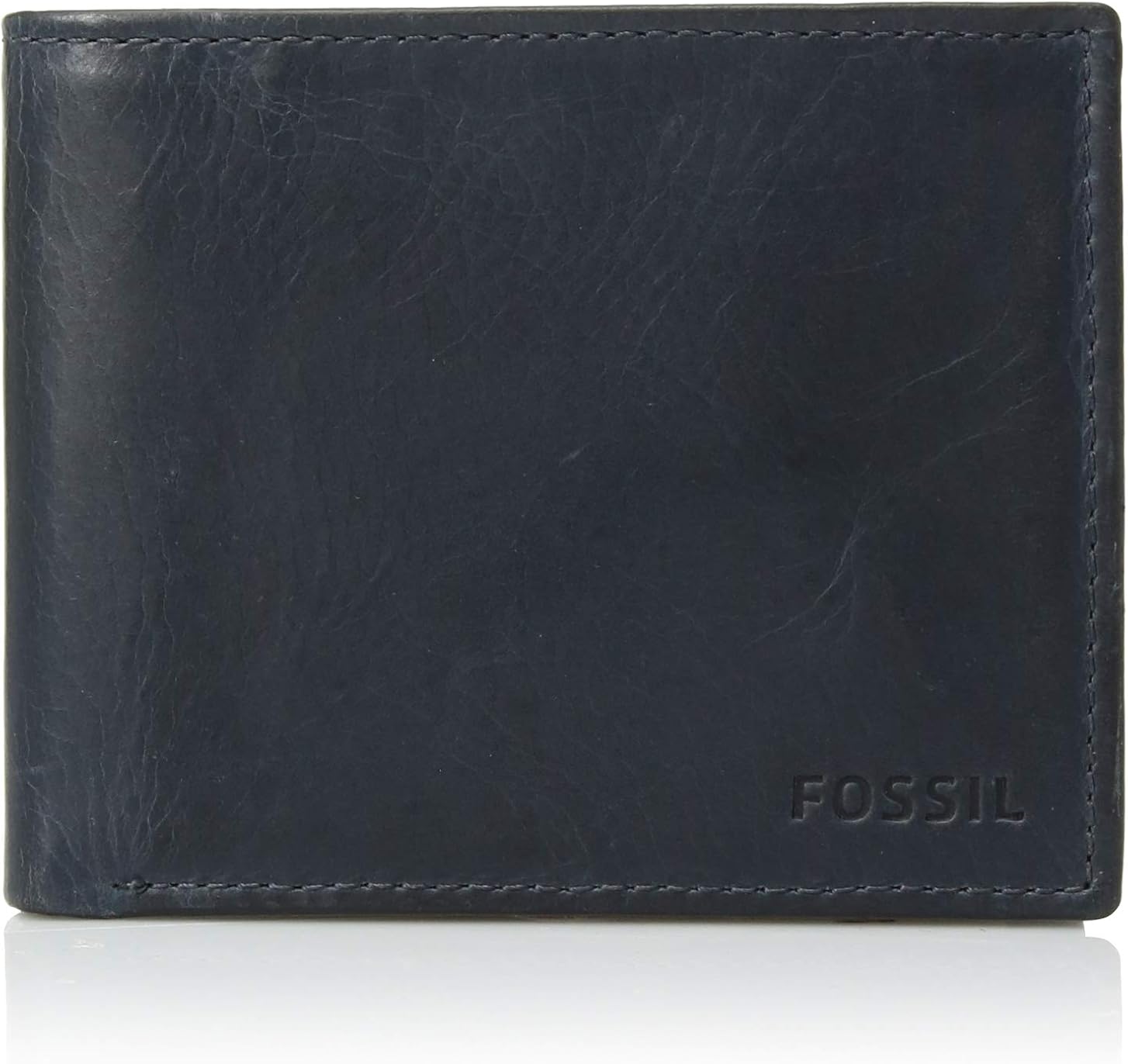 Fossil Men's Derrick Leather RFID Blocking Bifold Flip ID Wallet at