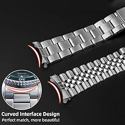 Danxancy Stainless Steel Watch Band Curved Ends