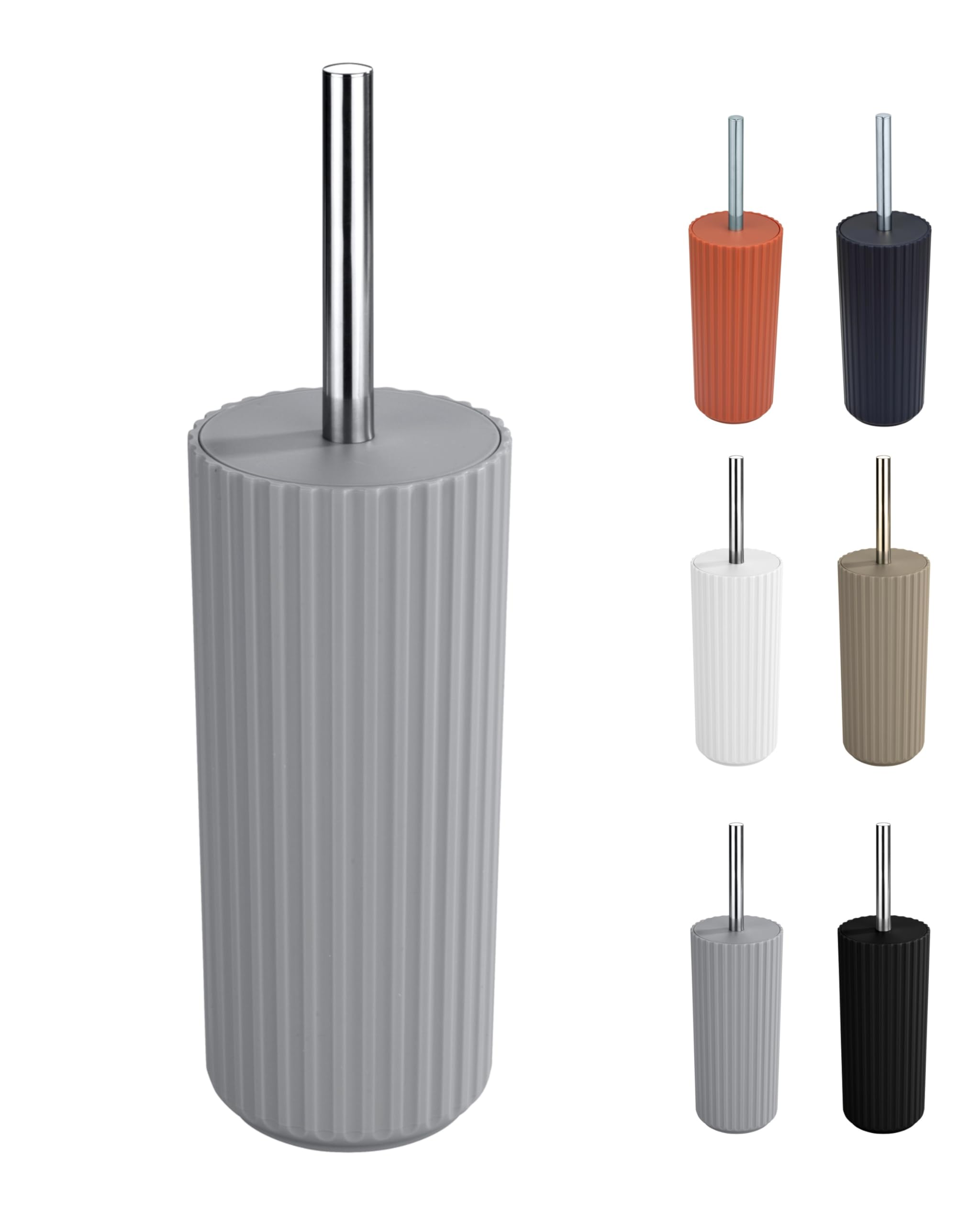 WK Alstar Enclosed Toilet Brush and Holder (Grey)