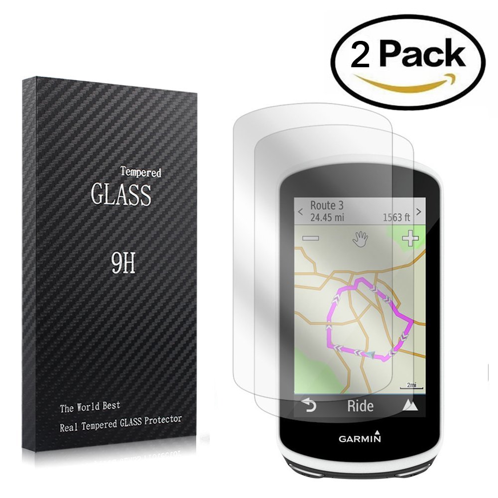 Youniker 2 Pack for Garmin Edge 1030 Screen Protector Tempered Glass for Garmin Edge 1030 Cycling Computer Screen Protectors Foils Anti-Scratch Anti-Fingerprint Bubble Free