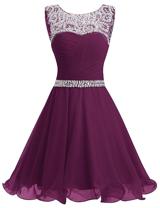 La_mia Braut Damen Schwarz Chiffon Pailletten Kurzes Jugendweihe Kleider Abendkleider Partykleider Festlichkleider